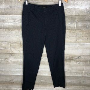 Zara navy polka dot career office trouser dress pants